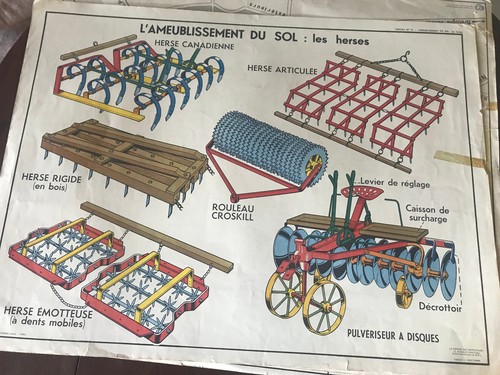 Ancienne affiche scolaire - affiche, an