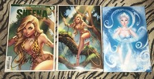 SHEENA #0 1:100 & #1 Virgin Variant 1:50 J SCOTT CAMPBELL Sold Out NM SIGNED