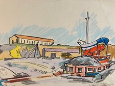 Beau Dessin Encre Aquarelle