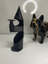 Bougeoir en forme de moine lutin métal ferronnerie Perigorienne en bonne etat