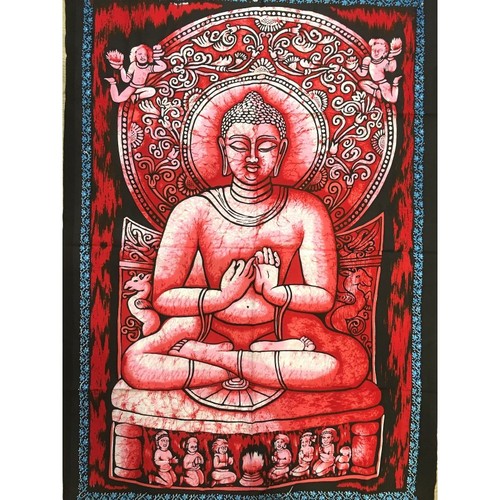 Tenture bouddha rouge - tenture, inde