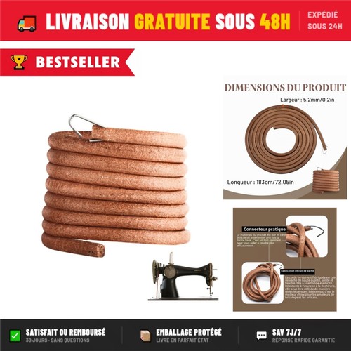 Courroie cuir 183 - cm, machine