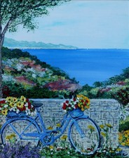 Tableau XX° Contemporain Guy LE CORRE Peintre Sud référencé Paysage Mer