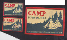 Ancienne   Allumettes Belgique BN113705 Camp Tente 3