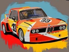 Plaque métal  bmw 3.0 csl 30