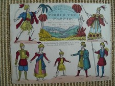 Original 2 pence coloured"Timour The Tartar"-J.Redington 73 Hoxton St (1866-76)