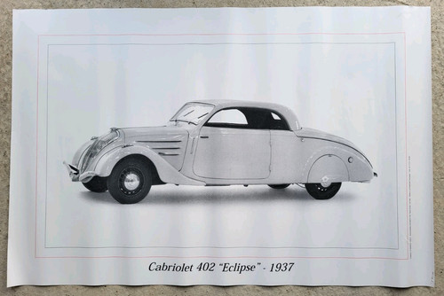 Affiche peugeot 402 eclipse - peugeot,