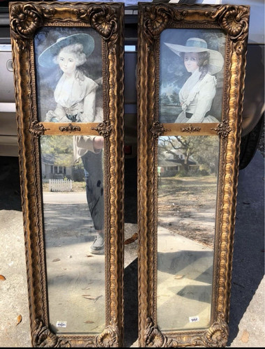 Pair ornate gold framed - pair, french