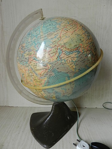 Globe terrestre vintage 1965 - terrestre,