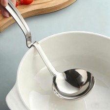 Louche à soupe fendue en acier inoxydable, accessoire pour la cuisine avec