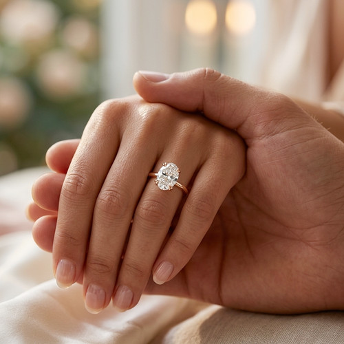 Bague diamant fiançailles - , or