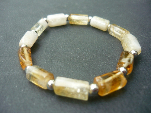 Bracelet perles citrine en - bracelet,