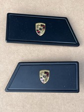 PORSCHE 911 964 COLOUR CRESTED BLACK ALLOY INTERIOR DOOR HANDLE PULL LEVERS