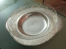 Saladier en verre  Signé