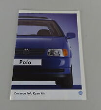 Brochure/brochure VW Polo III Type 6N open air status 01/1996 