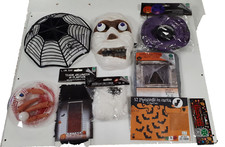 Pack de 8 Décoration Halloween lanterne, Rideaux plastique, Toile d'araignée