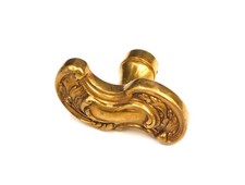 ▨ 7X7mm, L.B Paris old bronze door knob handle, Louis XV style