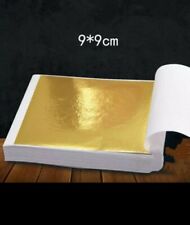 100 feuilles Dorure d'or Retouches 9x9cm decoration artisanat K brillant or