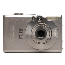 Canon Digital IXUS 55 5.0MP Silver Digital Camera Well Used