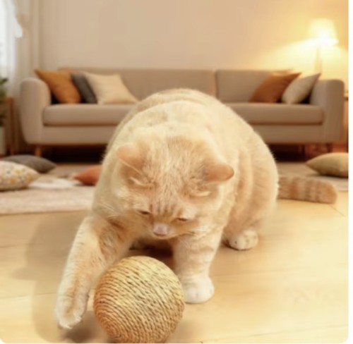 Balle sisal pour chat - balle,