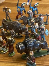 Lot Soldat  de Plomb Ancien & Jouet Enfants & Divers & Indiens & Bisons