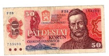 CZECHOSLOVAKIA Billet 50 KORUN