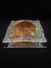 Applique-Plafonnier Années 60 Lampe Design/Mazzega/Verre De Murano 25x25 Cm.