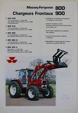 prospectus Massey ferguson chargeurs frontaux 800 900 traktor tractor tracteur