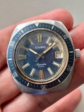 Vintage Diver Watch Duward Aquastar 200M Automatic Stainless Steel Men Watch...