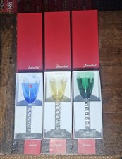 3 Baccarat Crystal Vega Model Wine Glasses