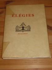 Livre Elégies Jean de la
