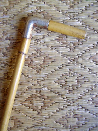 Ancienne canne bambou metal - et,