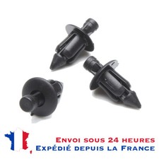 Lot 10 clips 6mm plastique