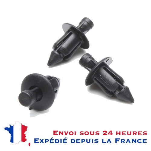 Lot clips 6mm plastique - 6mm,