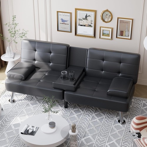 Convertible folding futon sofa - futon,