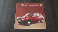 CATALOGUE/BROCHURE AUSTIN ALLEGRO 2 1300 Four door SDL - BRITISH LEYLAND