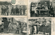 Chansons de Jean RAMEAU LOT de 16 cartes Musique Personnages Costumes