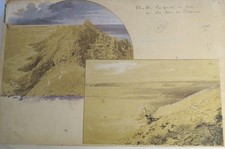 E. ALIX PHOTO DESSIN ENCRE GOUACHE POINTE du RAZ TREPASSES FINISTERE BRETAGNE