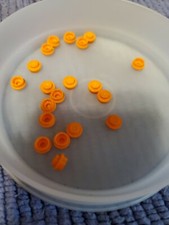 Lego 1 x 1 Round Orange - Lot of 20