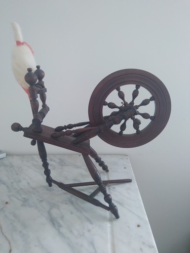 Rouet filer objet ancien - filer,