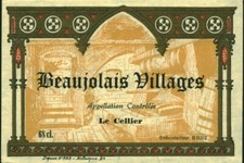 Etiquette de vin Beaujolais Villages le Cellier