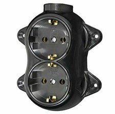 Prise vintage encastrée ronde