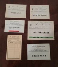 Ancien Vintage 6 Étiquettes