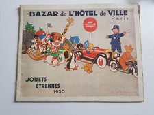ANCIEN CATALOGUE JOUETS ÉTRENNES BAZAR de l'HOTEL DE VILLE 1930