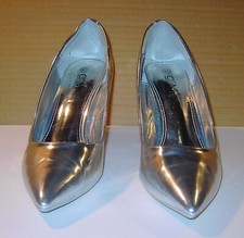 Escarpins argent T41 "C'M Paris" - à talons