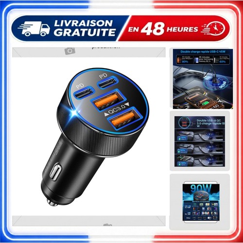 Chargeur voiture usb w - 90,