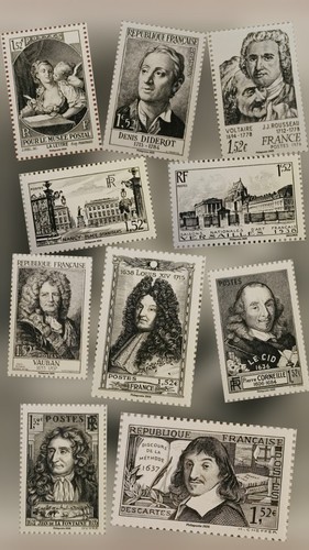 Rare lot timbres - timbres, n&b