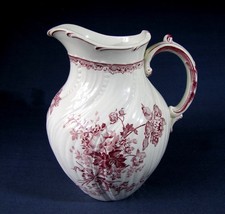 Superb toilet pitcher FONTANGES U & Cie 1900 red pink