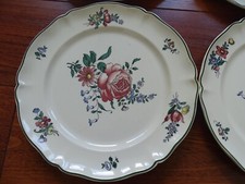 VILLEROY ET BOCH 6 ANCIENNES  ASSIETTES PLATE FAIENCE  VIEUX STRASBOURG  25 cm