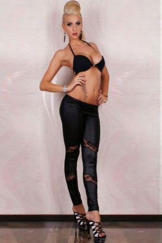 Legging sexy faux - cuir, wetlook